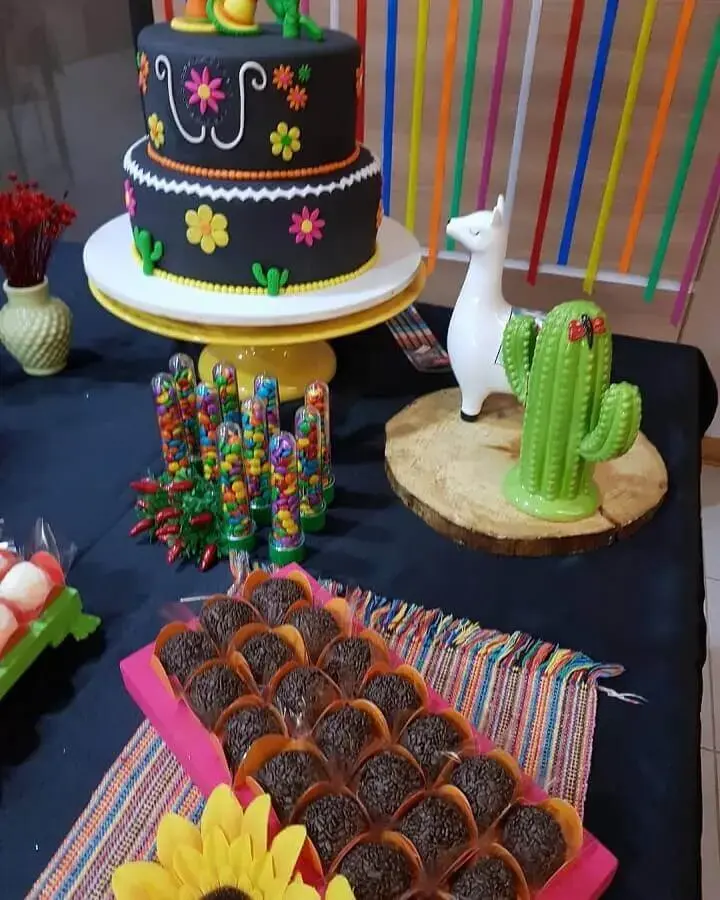 decoração mesa festa mexicana Foto Pinterest