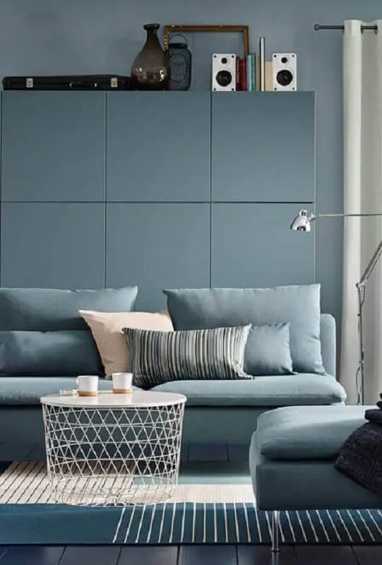 decoração moderna para sala azul claro Foto Futurist Architecture