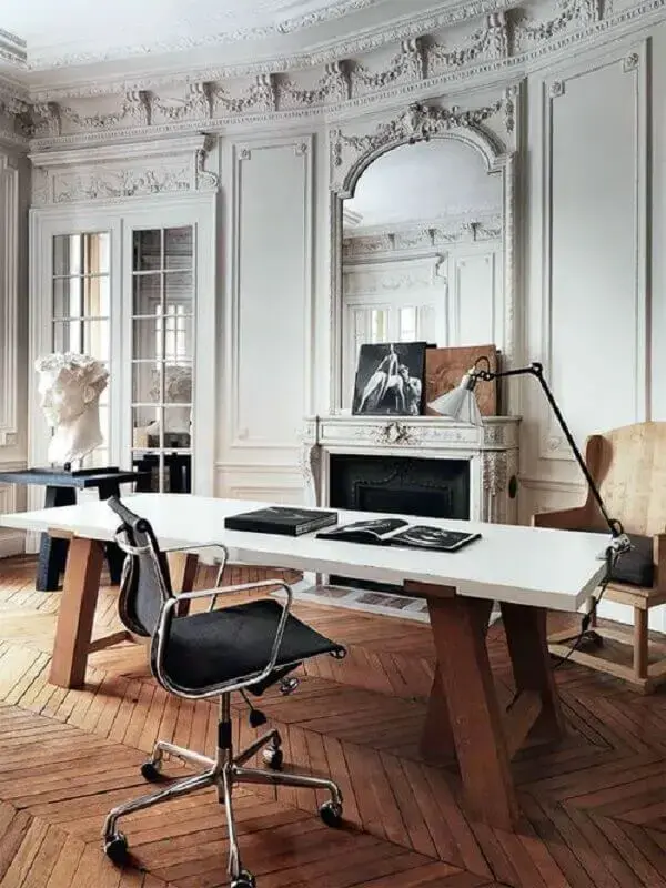 decoração sofisticada com cadeira de escritório preta Foto Futurist Architecture