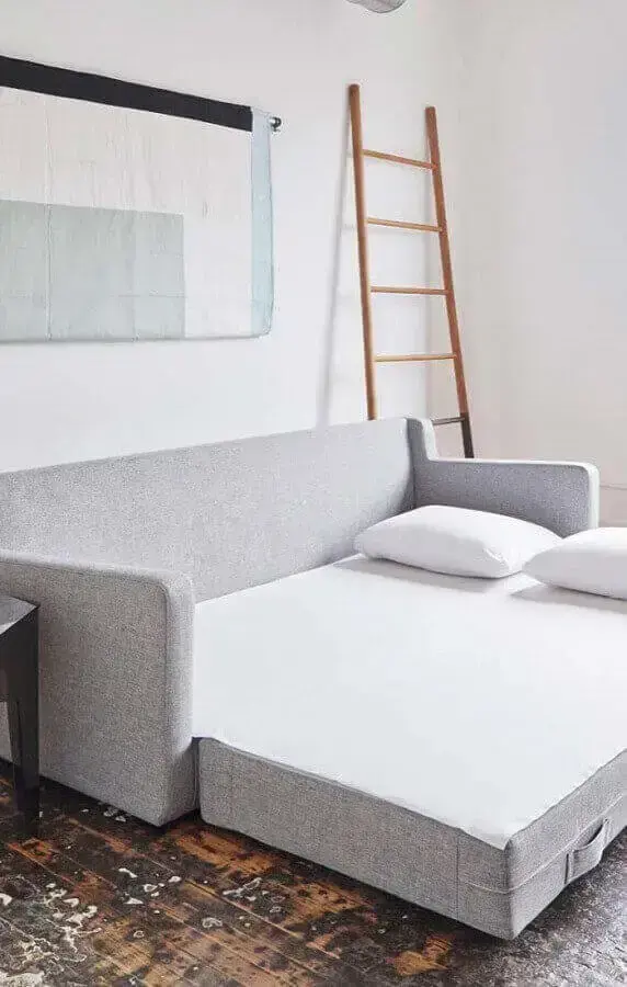 modelo de sofá cama cinza Foto Pinterest