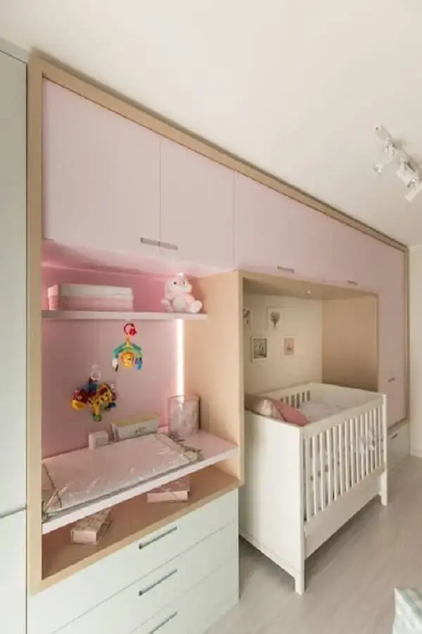 móveis planejados para quarto de bebê feminino Foto Homify