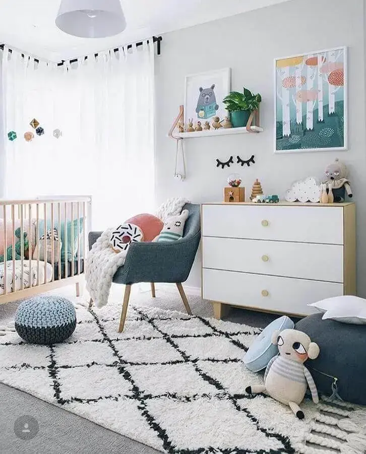 quarto de bebê simples e bonito Foto Apartement Decor