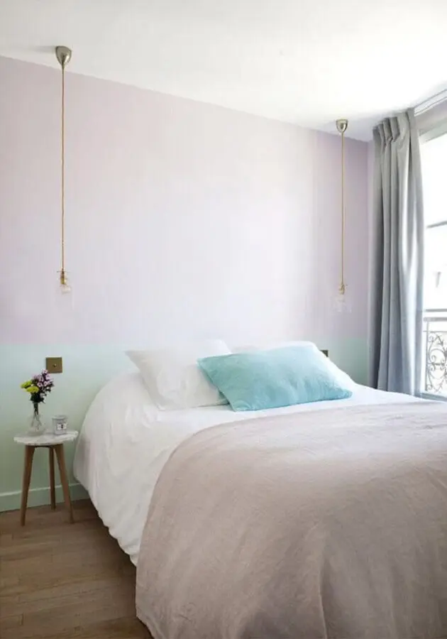 quarto de casal bonito com decoração minimalista Foto Homedit