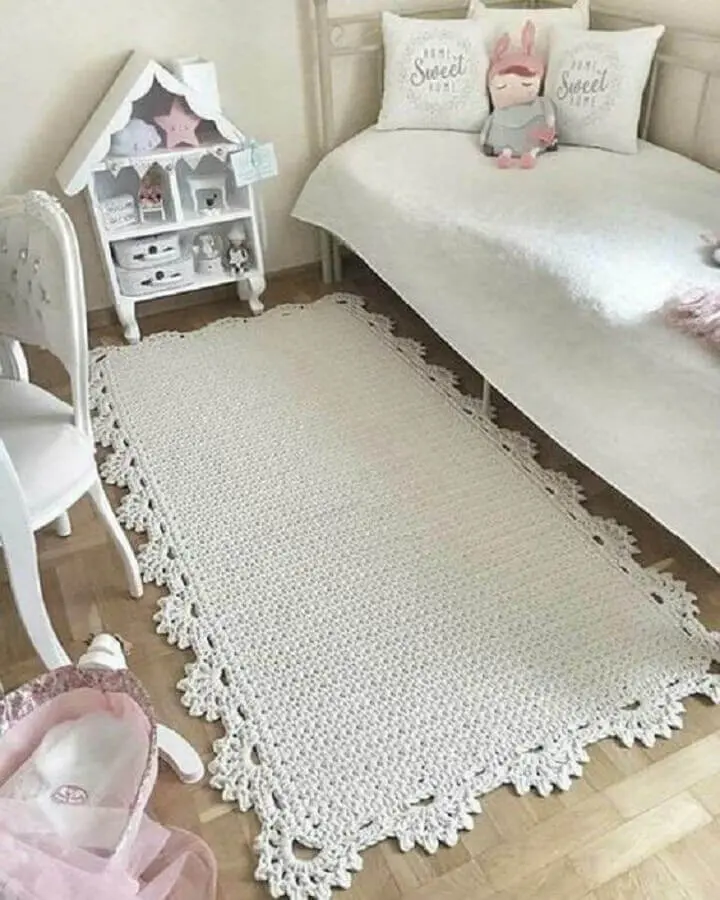 tapete de crochê para decoração de quarto infantil Foto Revista Artesanato