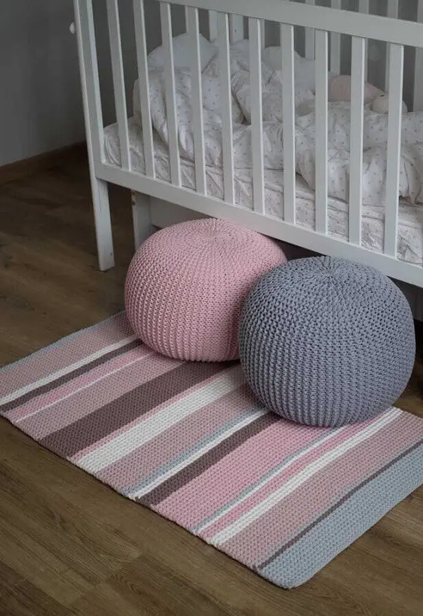 tapete de crochê para quarto de bebê simples Foto Pinterest