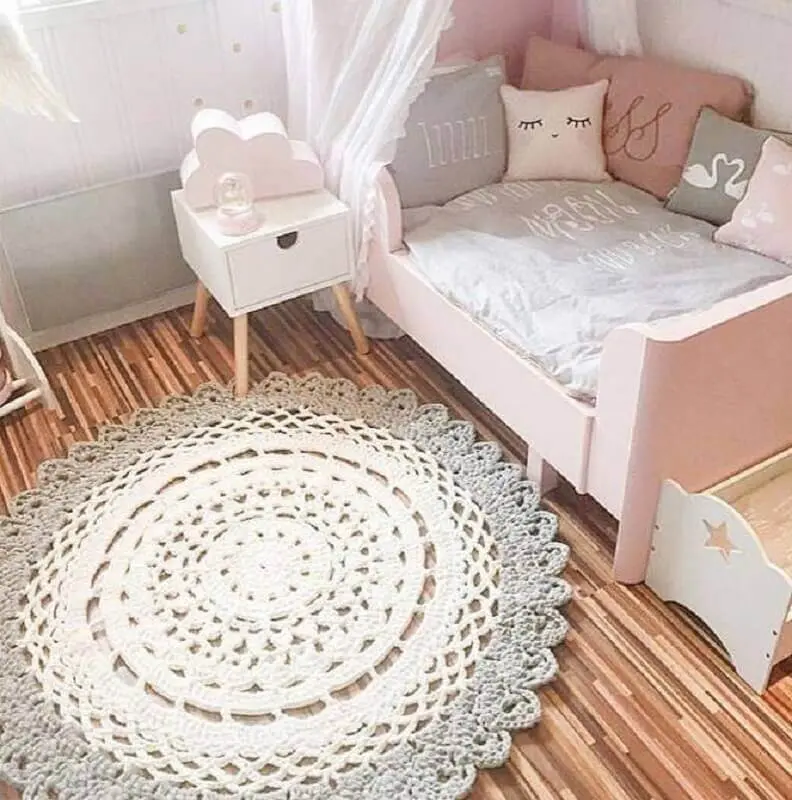 tapete de crochê para quarto infantil Foto Arquidicas