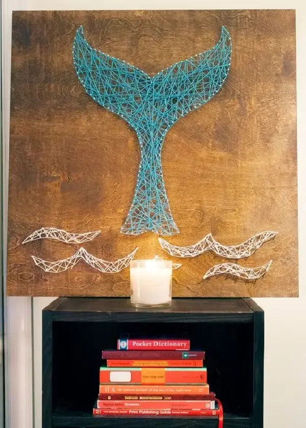 Reserve um espaço especial na sua casa para aplicar a técnica string art