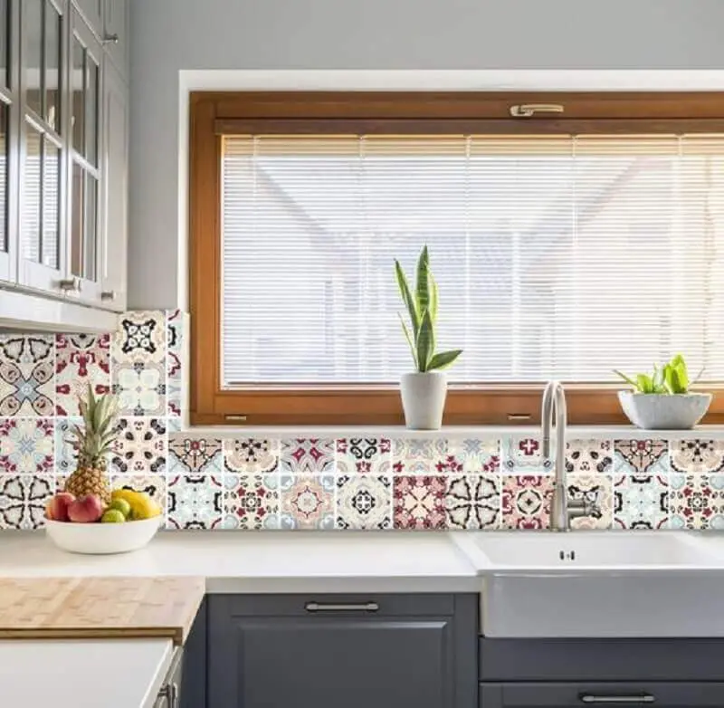 decoração clean com faixa decorativa para cozinha Foto Madeira Madeira