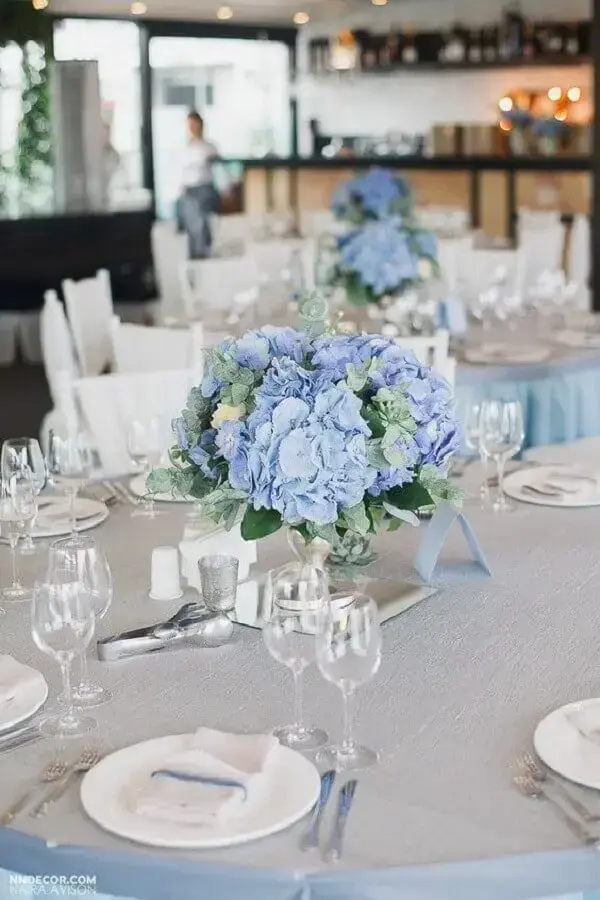decoração de casamento azul e branco Foto NNdecor Design Studio
