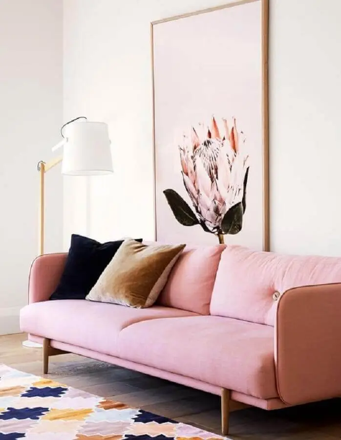 modelo de sofá rosa pastel Foto The Design Files