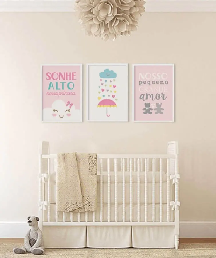 quadros com frases para quarto de bebê Foto Top Quadros