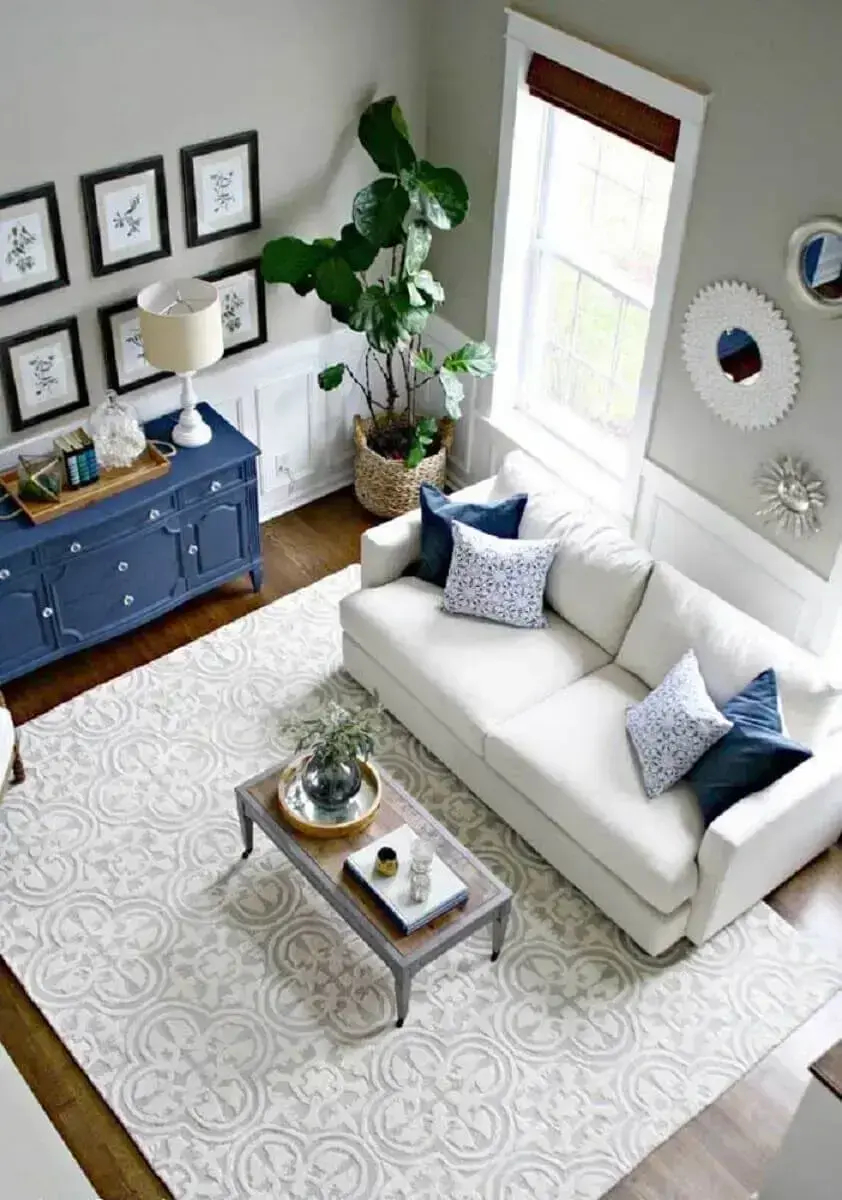tapete para sala de estar decorada com estilo clássico Foto JERA Arquitetura e Engenharia