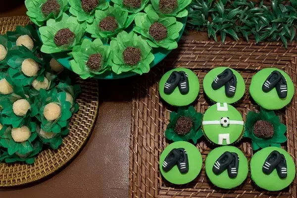 Delicate sweets for children's party decoration football theme