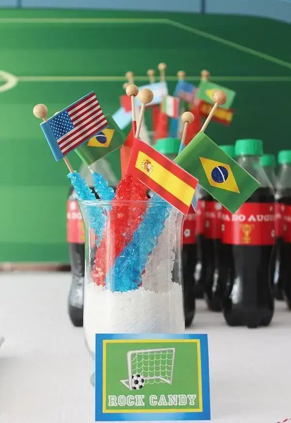 Football-themed lollipops sweeten party guests