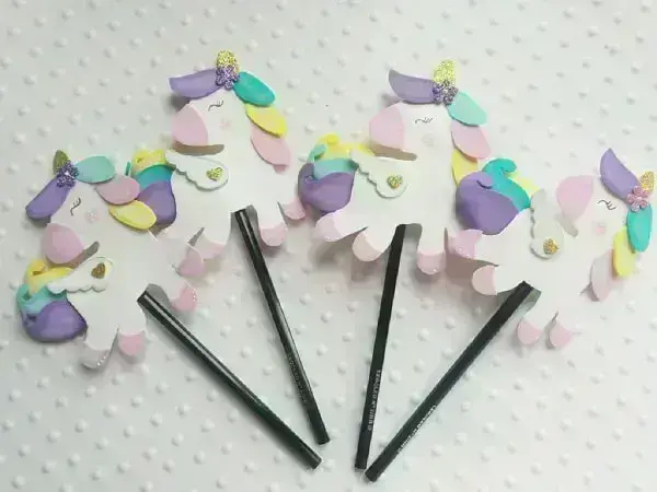 EVA made unicorn pencil tip