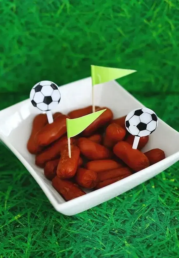 Individual portions as ideas for football theme party