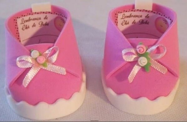 Pink slipper as EVA baby tea souvenirs