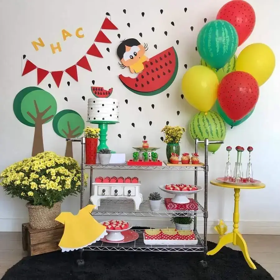 modern decoration for magali birthday party Foto Dea Marques