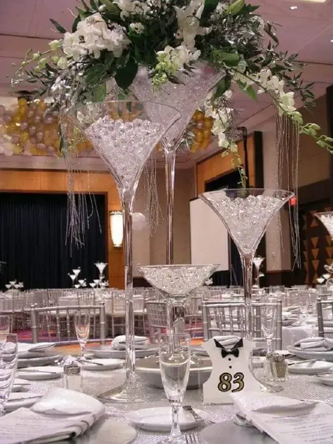 ideia de decoração para festa bodas de cristal Foto Party Mill