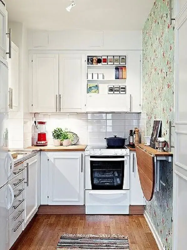 ideias de mesa dobrável para cozinha pequena Foto Pinterest