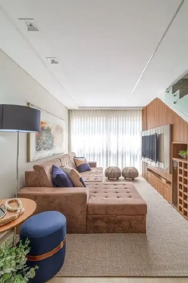 Decoração de apartamento pequeno: projeto aconchegante de sala de estar