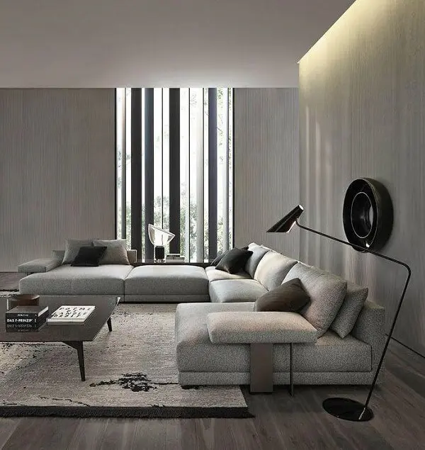O design do sofá de canto cinza faz toda diferença no ambiente