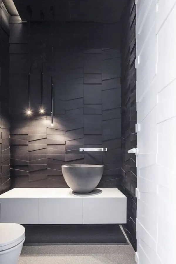 O revestimento 3D para banheiro confere sofisticação ao espaço