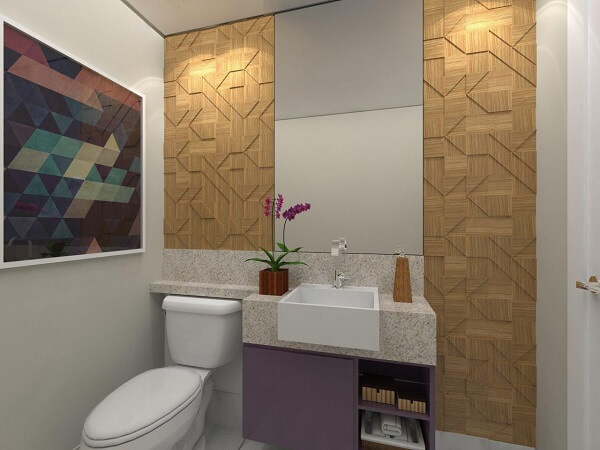 Traga um novo acabamento para as paredes com o revestimento 3D para banheiro