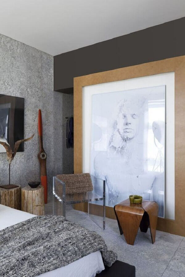 cadeira transparente para quarto de casal moderno Foto Otimizi