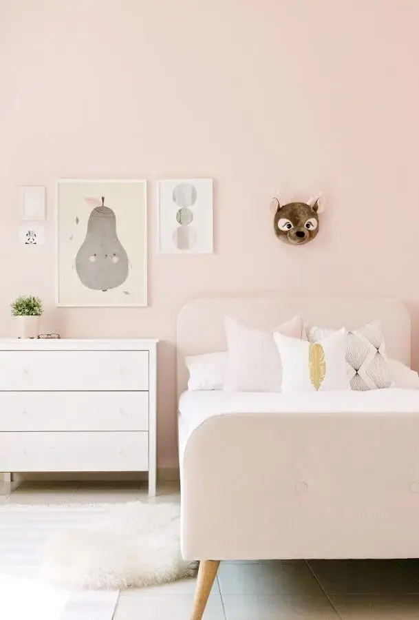 decoração delicada para quarto cor rosa claro Foto Pinterest