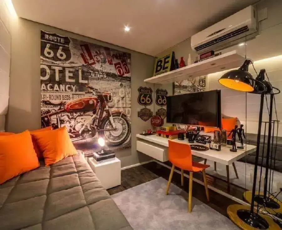 decoração divertida para quarto de adolescente masculino Foto Claudia Albertini Arquitetura
