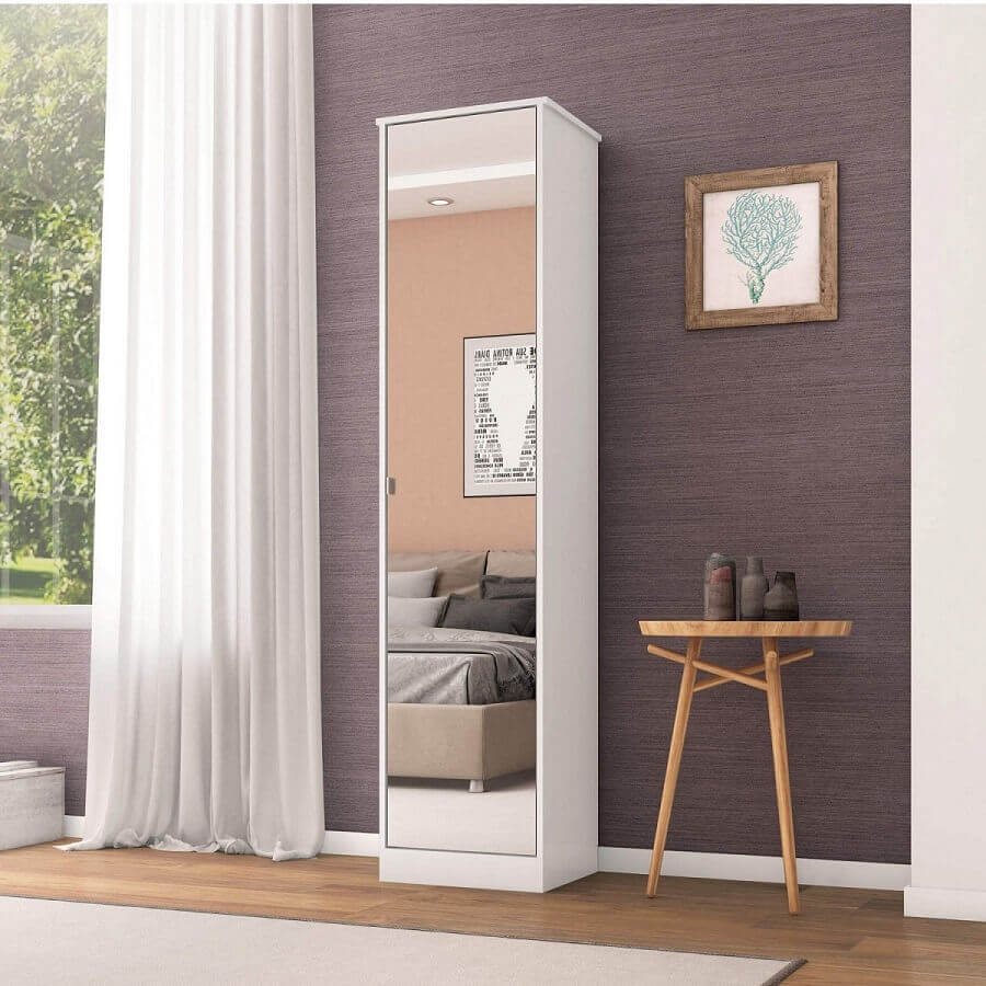 modelo de armário multiuso uma porta com espelho Foto Pinterest