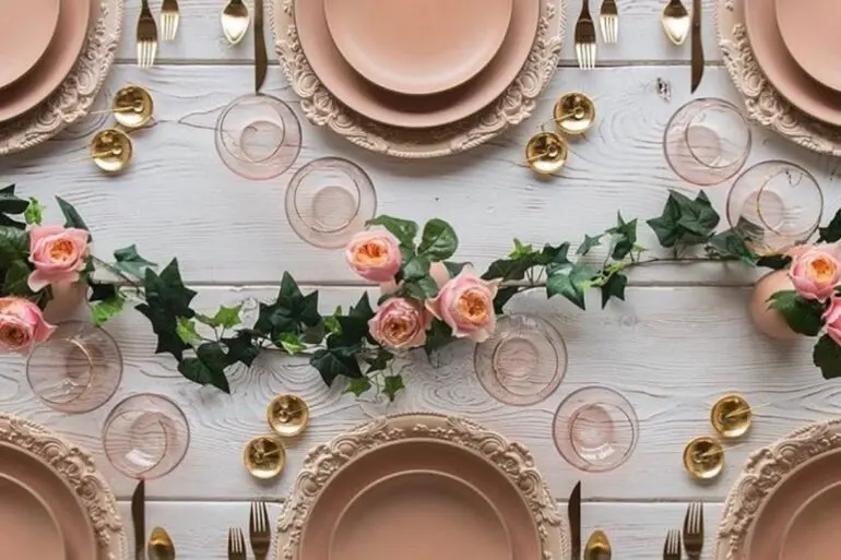 Aparelho de jantar 42 peças rose - Via: Pinterest