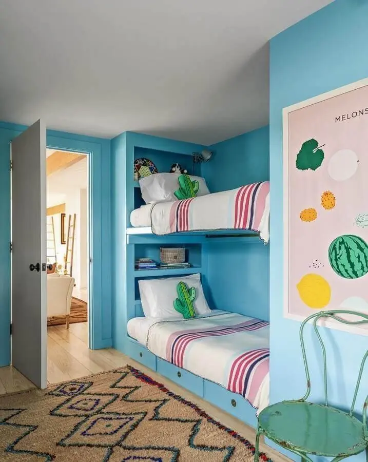 decoração de quarto infantil sob medida colorido Foto Hardecor