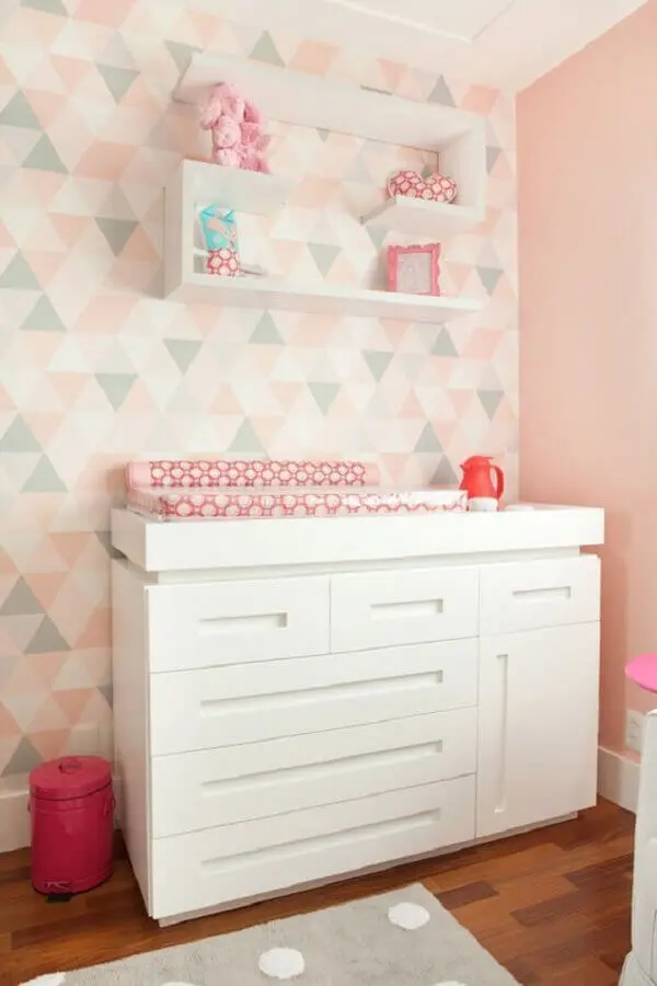 papel de parede candy colors para quarto de bebê feminino Foto Pinterest