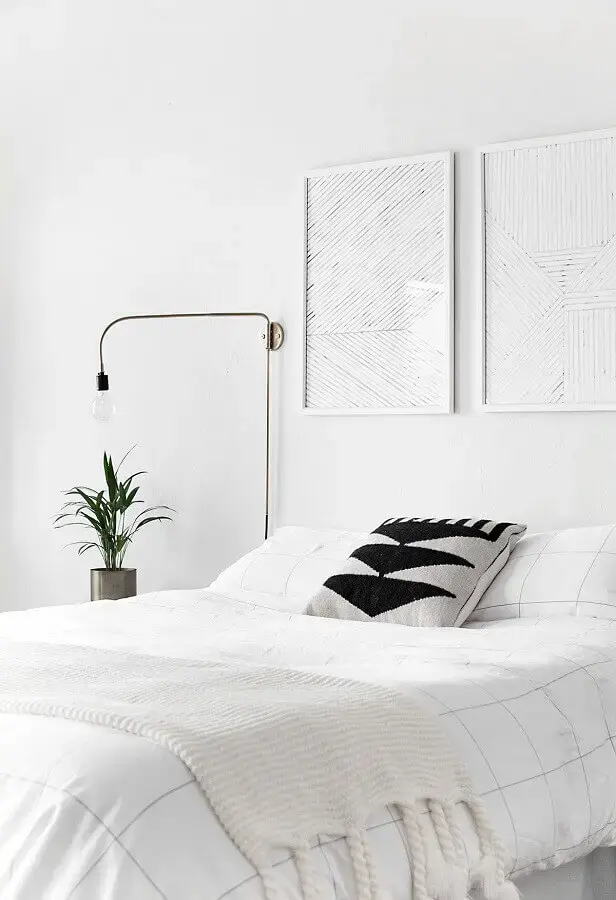 parede branca para decoração de quarto minimalista Foto Home Oh My