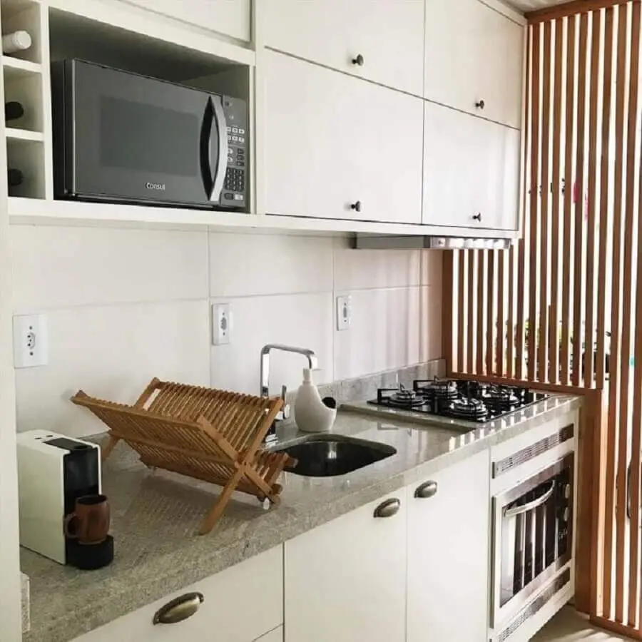 puxadores cobre para armário de cozinha para apartamento branco Foto Home 701