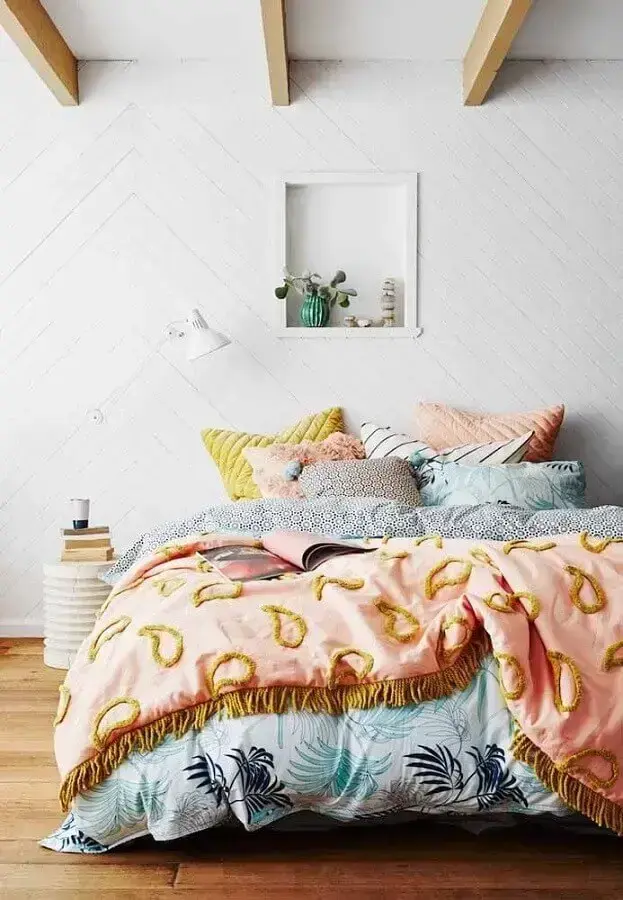 textura parede branca para decoração de quarto simples Foto Pinterest
