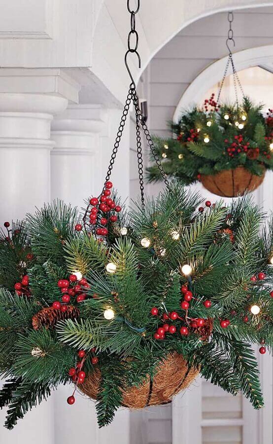  Ideia de decoração com enfeites de Natal com luzes Foto Ateliê Revestimentos