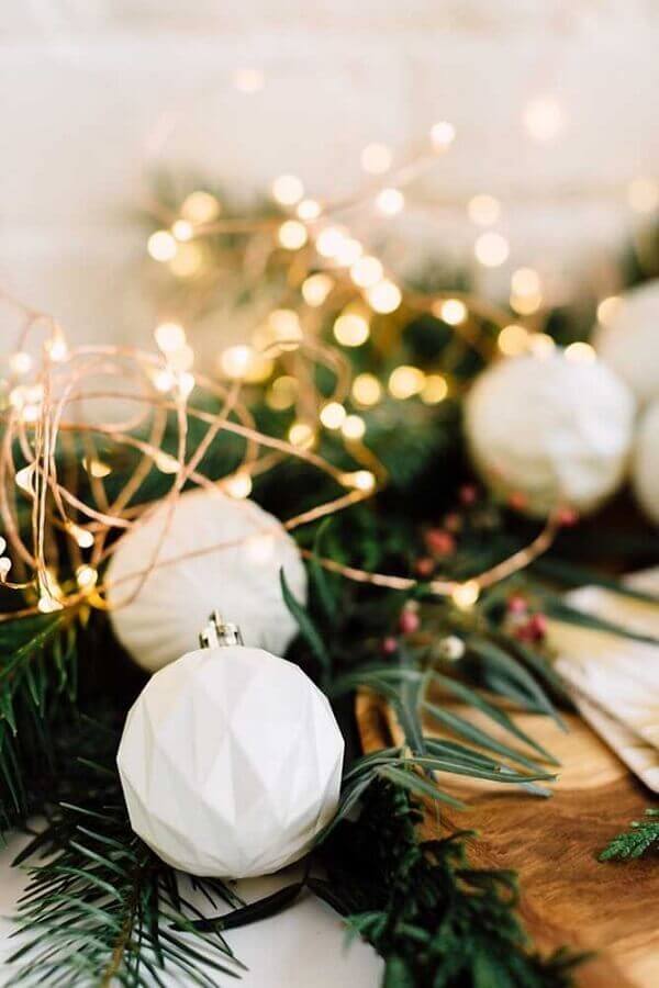 Luzes de Natal para decoração de arranjo de mesa Foto Divina Haus