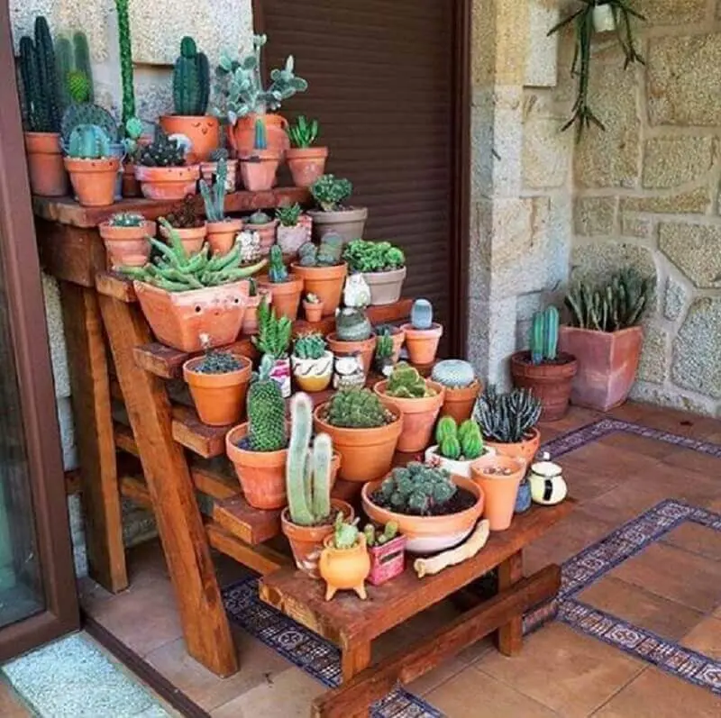 decoração rústica com vasos de plantas para varanda Foto O Meu Jardim