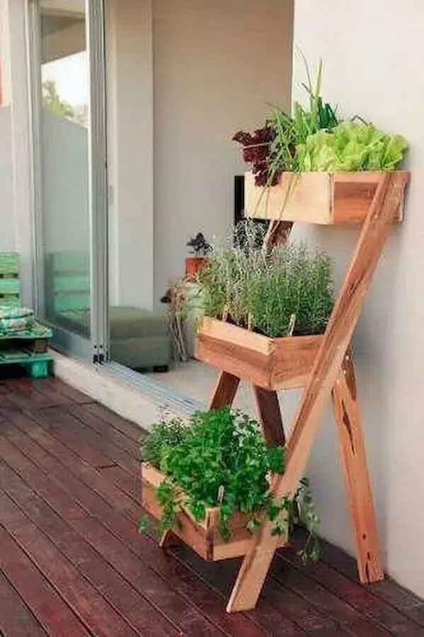 modelo de horta orgânica para apartamento pequeno Foto Pinterest