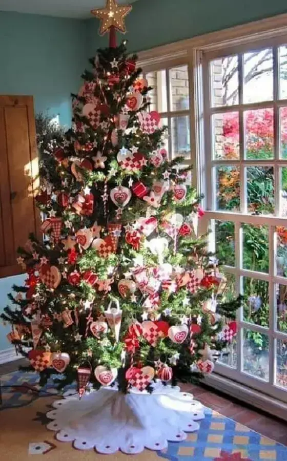 árvore de natal grande decorada Foto Pinterest