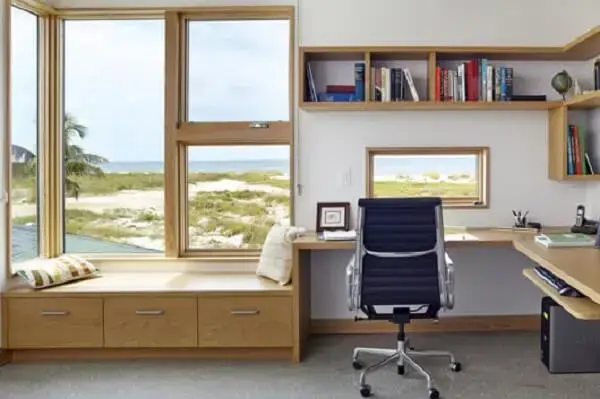 A janela guilhotina é excelente para quartos, bem como, home office