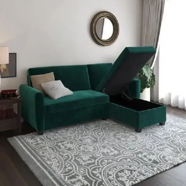 O sofá baú traz funcionalidade e praticidade para decoração
