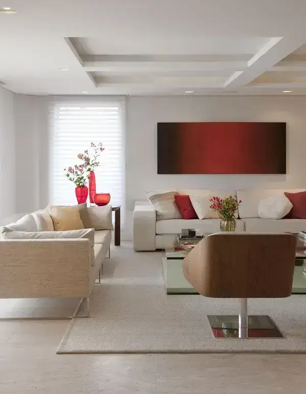 O sofá de linho cru é uma ótima alternativa para decoração clean