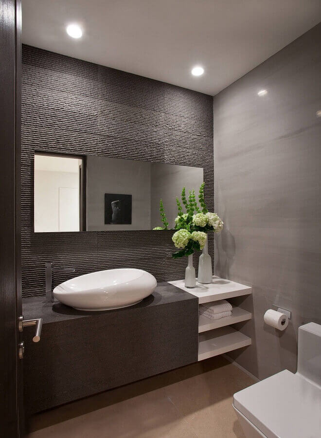 tons de cinza para banheiro planejado moderno Foto Air Freshener