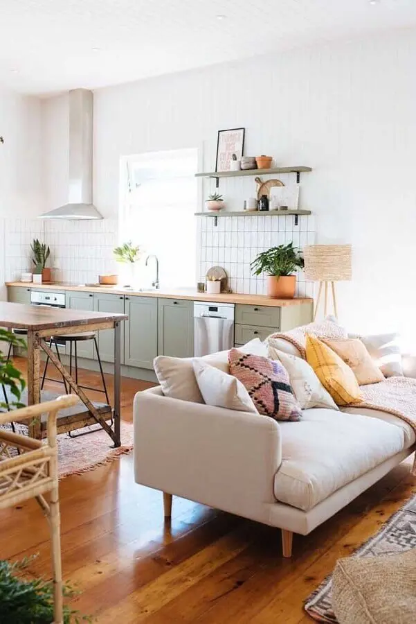 armários com estilo clássico para cozinha e sala integrada Foto Pinterest