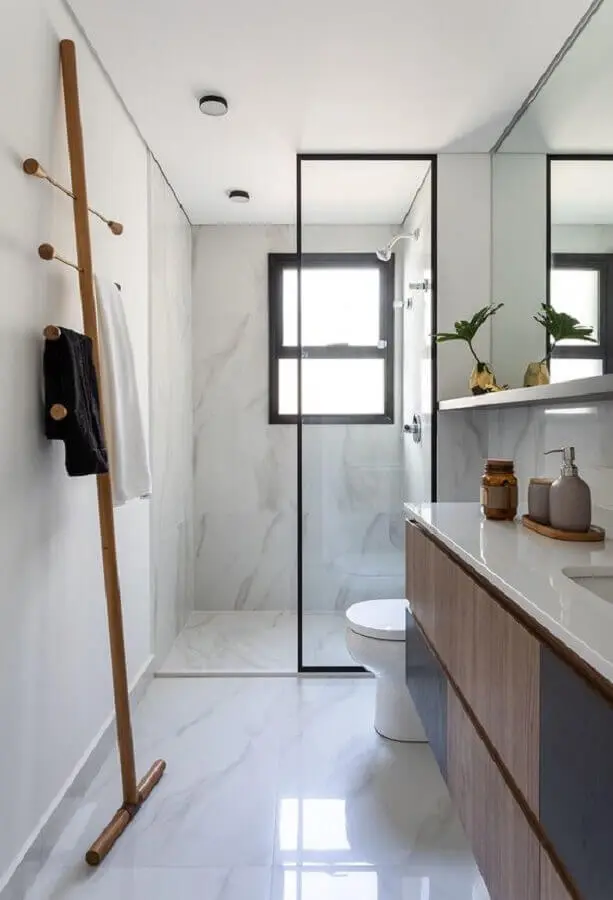 decoração banheiro minimalista pequeno Foto Idea!Zarvos