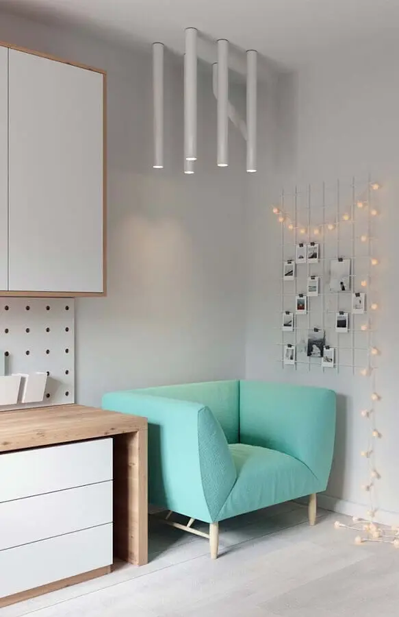 decoração de quarto com poltronas modernas e confortáveis Foto Pinterest